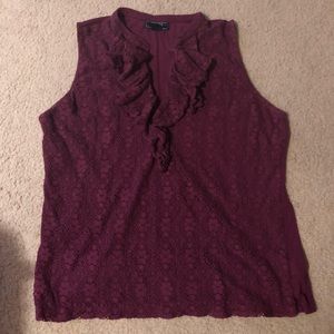 Chaps XL lace front blouse/tank.